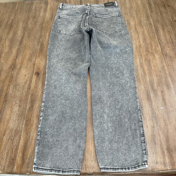 EXPRESS Jeans Mom Jeans Women’s 6 R Ankle Ripped Supper High Rise Straight - Picture 8 of 11